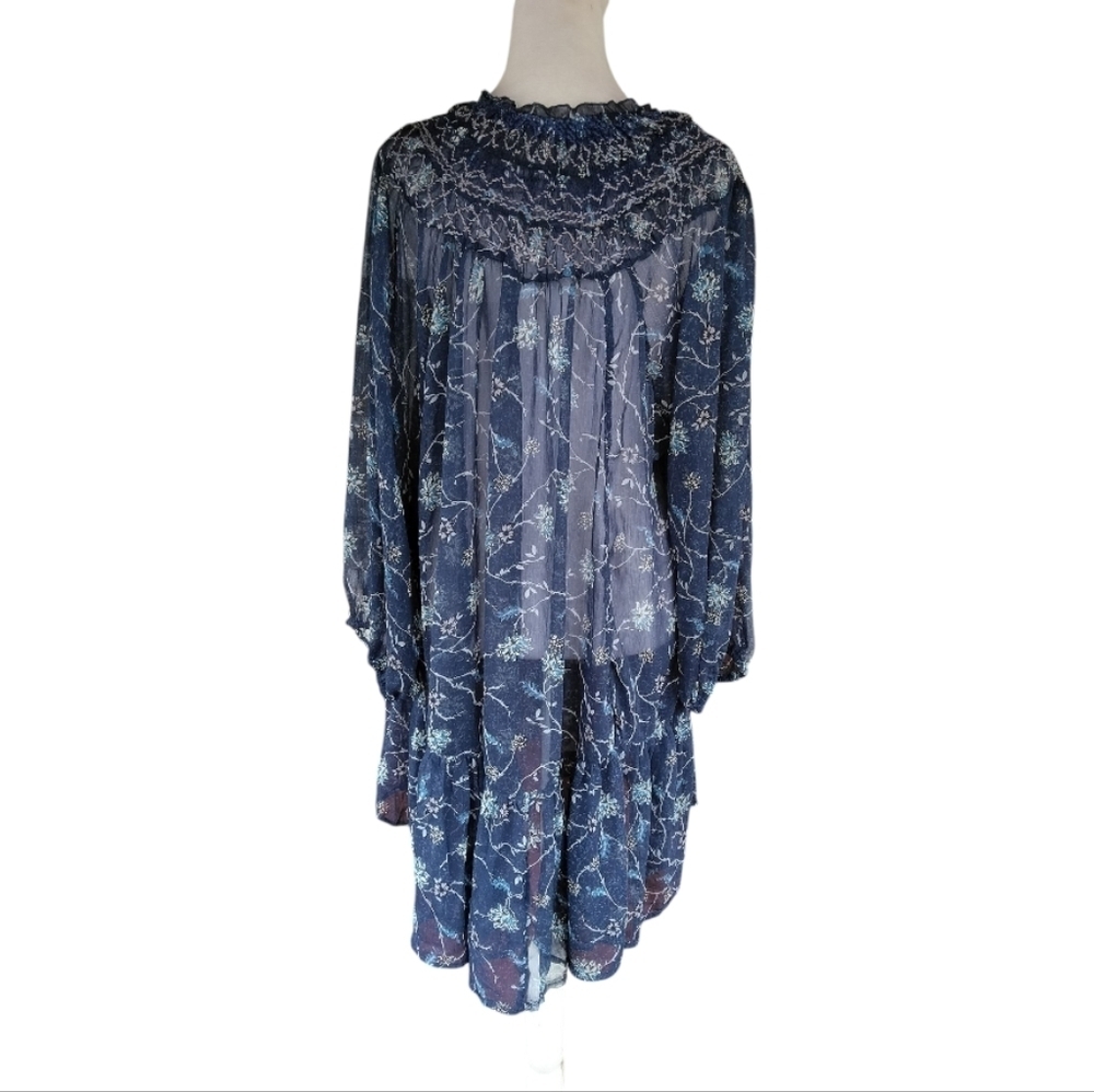 Free People Keeping Up With Cara Smocked Tunic Top/ Dress Size XS - Picture 6 of 11
